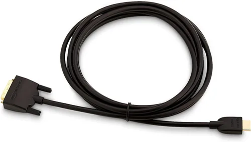 Miniatura 6 de Amazon Basics Cable Adaptador HDMI-A a DVI (Macho) Bidireccional 1080P, Chapado en Oro, 3.05 m, Paquete Individual, Negro