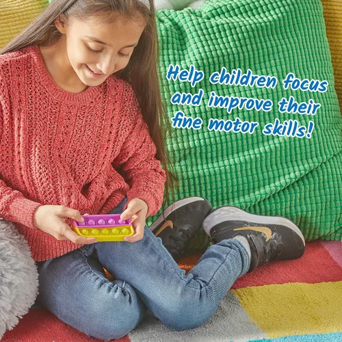 Miniatura 5 de hand2mind Juguetes sensoriales de burbujas de diez marcos, juguetes antiestrés para niños, manipuladores matemáticos de jardín de infantes