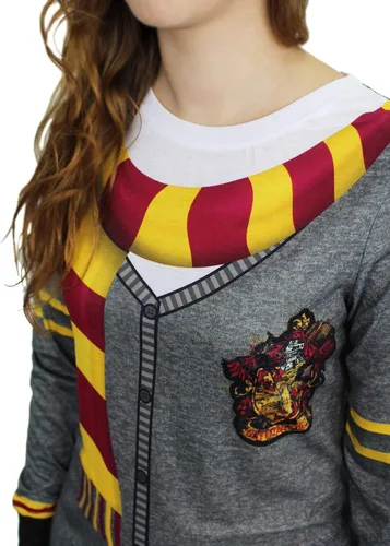 Miniatura 4 de Harry Potter Hogwarts Gryffindor - Pijama de manga larga para mujer, gris