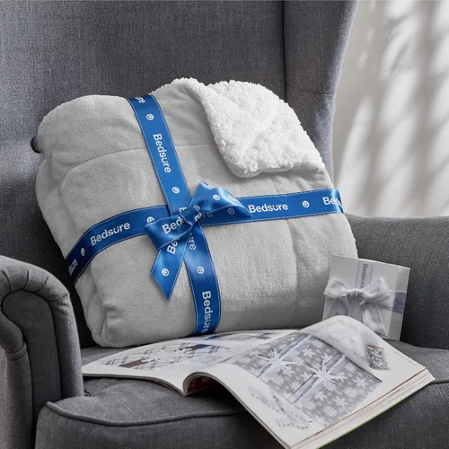 Miniatura 8 de Bedsure GentleSoft - Mantas de forro polar Sherpa tamaño Queen para cama - Manta gruesa y cálida para mujeres y hombres, manta Queen de felpa suave