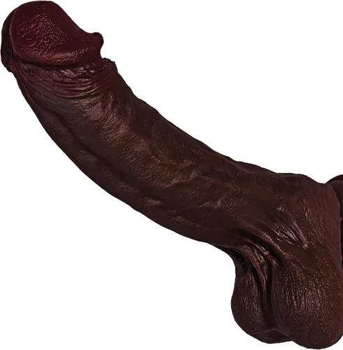Consolador negro realista de 9 pulgadas, consoladores anales gruesos y suaves, 100% silicona de grado alimenticio con ventosa, juguetes sexuales
