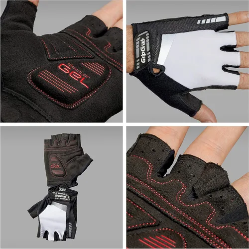 Miniatura 3 de GripGrab SuperGel - Guantes acolchados de medio dedo para montar en carretera, guantes de ciclismo de verano, guantes de ciclismo para hombres