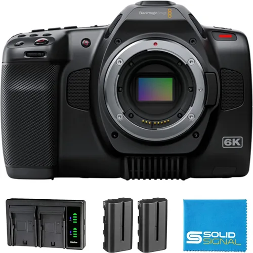 Miniatura 8 de Blackmagic Design Pocket Cinema Camera 6K G2 (CINECAMPOCHDEF6K2) Paquete de energía: incluye dos (2) baterías NP-F570 adicionales, cargador
