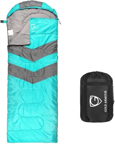 Miniatura 7 de Gold Armour Sacos de dormir para adultos, niños, niñas, mochileros, senderismo, campamento, clima frío y cálido 4 estaciones, uso en interiores