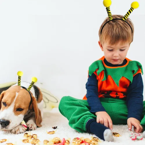 Miniatura 4 de 15 diademas de tentáculo de abeja para fiestas, para niñas, decoración de abejas Amarillo