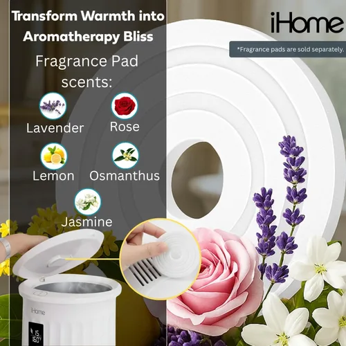 Miniatura 7 de iHome Calentador de toallas de lujo de 20 litros, calentadores de toallas grandes para baño, con soporte interior de almohadilla de fragancia, ideal