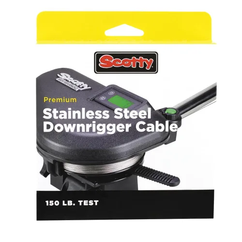 Miniatura 2 de Scotty #1001K Premium Stainless Steel Replacement Downrigger Cable with Kit (300 Feet), Small, Black (Pack of 6)
