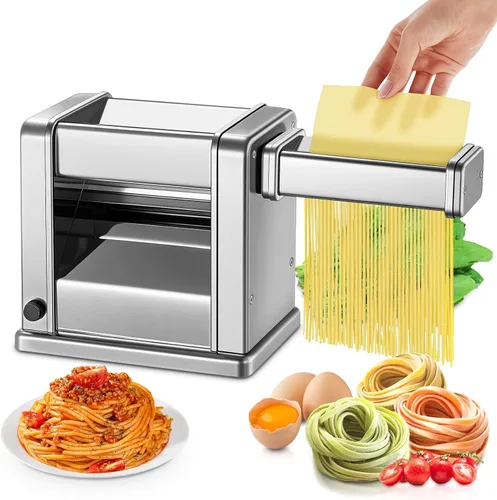 FOHERE Máquina eléctrica para hacer pasta, fabricante de fideos de grosor ajustable para espaguetis, fettuccine, lasaña y albóndigas |