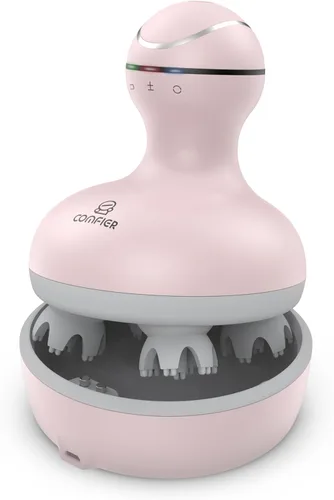 Miniatura 16 de COMFIER Masajeador de cuero cabelludo inalámbrico con 3 modos de amasado, regalos, masaje de cabeza impermeable con 8 garras para limpieza profunda
