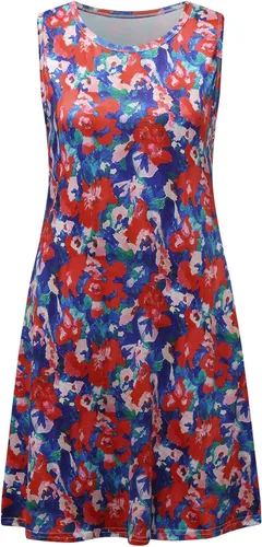 Miniatura 5 de Vestidos florales para mujer, estilo bohemio, para el verano, para la playa, plisado, sin mangas, vestidos de verano 2023, trajes de vacaciones a