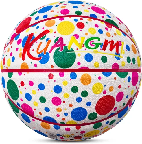 Miniatura 8 de Kuangmi Serie Rosa Balón de Baloncesto, Diseño Premium Estampado para Rendimiento Callejero, Tamaño Oficial para Hombres 7 de 29.5 Pulgadas