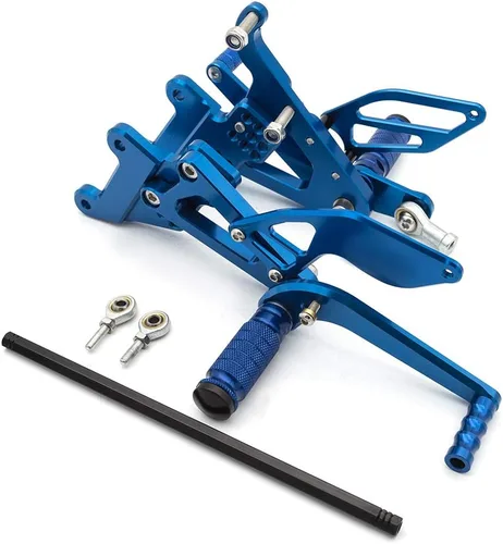 Miniatura 3 de Krace Juego de estriberas delanteras para motocicleta, reposapiés, pedales de cambio de freno, totalmente ajustables, apto para Yamaha YZF R6