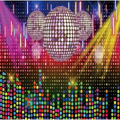 Miniatura 6 de AOFOTO Telones de fondo de bolas de discotecas de 5 x 3 pies para fotografía con luces brillantes de colores, manchas de neón para sesión de fotos