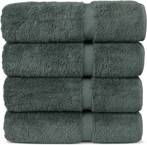 Miniatura 65 de Chakir Turkish Linens - Toallas turcas de alta calidad 100% algodón para baño, 13 x 13 pulgadas (6 toallas pequeñas, aguamarina)