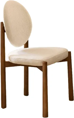 Miniatura 13 de Upholstered Dining Chairs with Fabric/Plush Cushion, Wooden Dining Room Chair Set of 1/2/4, Kitchen Chair for Living Room Balcony Black+brown