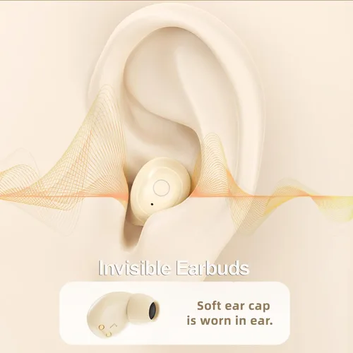 Miniatura 3 de Xmenha Mini auriculares invisibles pequeños para dormir inalámbricos Bluetooth para orejas pequeñas, discretos, de perfil bajo, auriculares ocultos