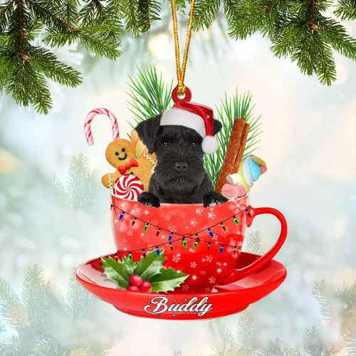 Miniatura 23 de Alaskan Malamute - Adorno acrílico personalizado para perro en taza, adorno de Navidad personalizado para perro 2023, decoración de árbol