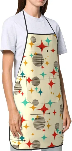 Miniatura 2 de Delantal de Cocina de Chef TNOKKU con Bolsillos para Cocinar, Asar, Barbacoa, Pintura para Mujeres y Hombres