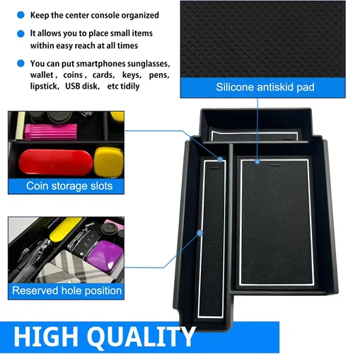 Miniatura 3 de SHAOHAO Bandeja organizadora para consola central Nissan Pathfinder 2025 2026 2022 2023 2024 2025 2026 Pathfinder S/SV/SL/Rock Creek/Platinum Caja