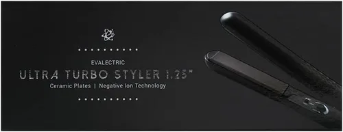 Miniatura 4 de Evalectric Ultra Turbo Styler - Plancha plana de cerámica de 1.25 pulgadas con placas flotantes, alisador de pelo de doble voltaje, tecnología