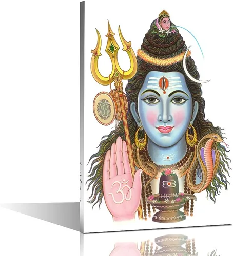 Miniatura 41 de TUMOVO Lord Ganesha - Decoración de pared Ganapati de Deidad india, cuadros impresos en lienzo, pósteres de pintura hinduismo cultural hindú