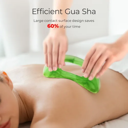 Miniatura 3 de Scienlodic - Herramienta de masaje corporal Gua Sha con asa, herramienta Guasha más grande para masaje de espalda, cuello, cara y pierna, drenaje