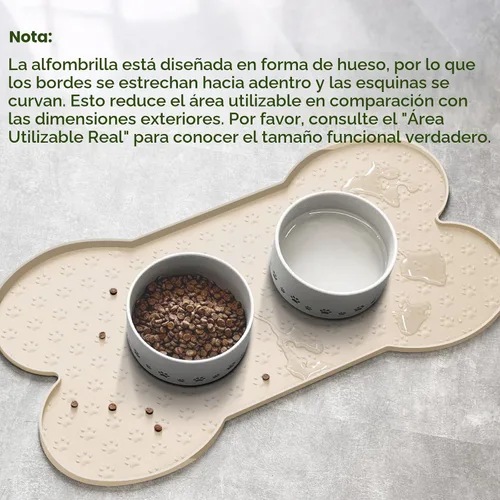 Miniatura 2 de PWTAA Tapete para Comida de Perros Antideslizante de Silicona, Tapete para Tazón de Perro más Grueso, Mantel Individual para Mascotas Impermeable