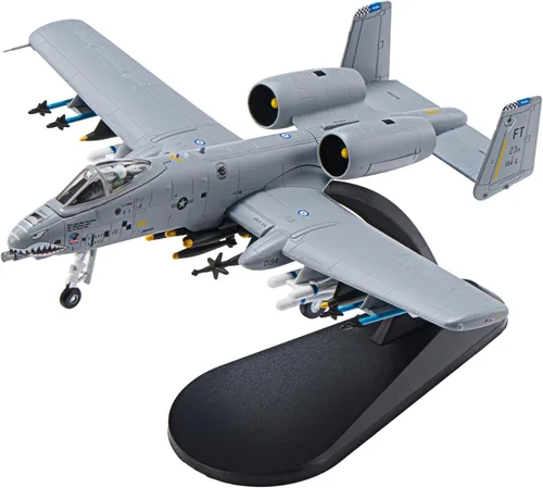 Miniatura 7 de A-10 Thunderbolt II Warthog Fighter Plane Modelo 1:100 Modelo Militar Avión Camuflaje