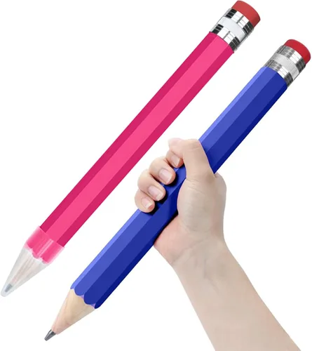 Miniatura 11 de Lápices Gigantes para Utilería/Regalos/Decoración - Lápiz Jumbo de Madera de 14 Pulgadas con Tapa para Escuelas y Hogares (Azul)