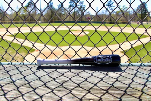 Miniatura 7 de BamBooBat de PINNACLE SPORTS EQUIPMENT INC. - Bate de béisbol y sóftbol de madera de una mano para adultos - 45,7 cm o 53,3 cm Mango blanco/barril