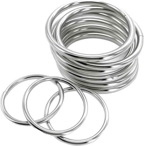 Ewparts Anillos de metal de 2 pulgadas para colgar plantas, anillos de macramé de acero soldado de plata, anillos de metal para macramé, paquete de