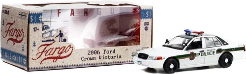 Miniatura 2 de Greenlight 2006 Crown Victoria Police Interceptor White & Green Duluth Police (Minnesota) Fargo (2014-2020) Serie de TV 1/24 Diecast Modelo 84153