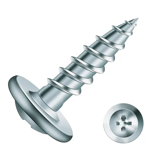 #8 x 5/8 "Tornillo de madera 500 piezas de acero de aleación estándar hilo truss cabeza rápida autorroscante por SG TZH plata - aleación de acero