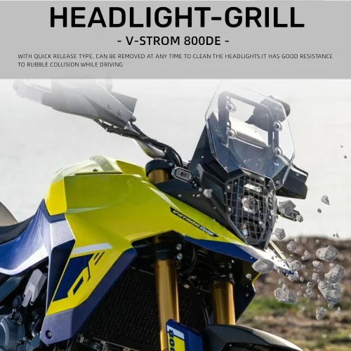 Miniatura 3 de Para V-STROM 800DE 2023 2024 nuevo protector de luz de cabeza de motocicleta protector de la parrilla de protección (transparente)