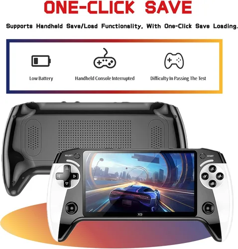 Miniatura 3 de X9 - Consola de juegos portátil retro, consola de juegos retro, pantalla HD IPS de 5.5 pulgadas, más de 20.000 juegos clásicos, salida de TV