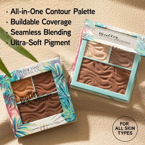 Miniatura 2 de Physicians Formula Paleta de contorno de bronceador de mantequilla, media/oscura