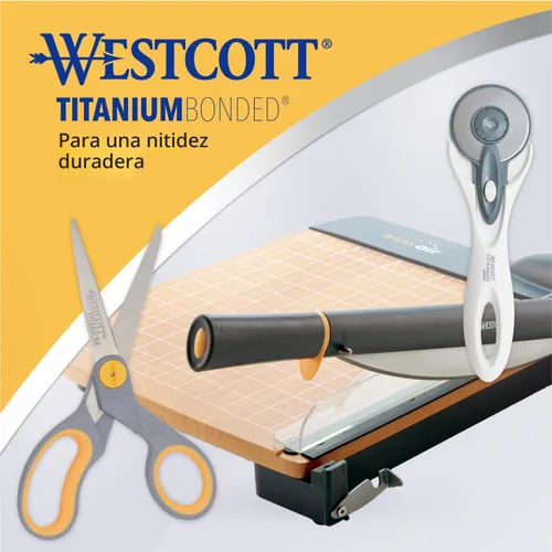 Miniatura 5 de Westcott - Tijeras de 13 cm con hojas de titanio para manualidades, costura y mucho más.
