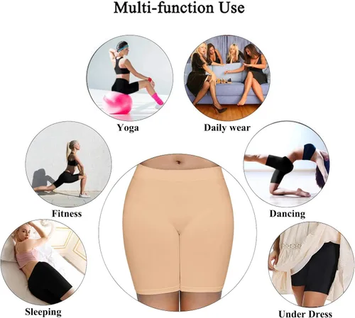 Miniatura 5 de Pantalones cortos sin costuras para mujer, paquete de 3 pantalones cortos cómodos sin costuras para debajo de los vestidos