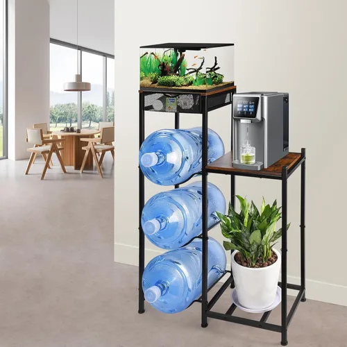 Miniatura 6 de CAROD Soporte para Garrafón de Agua de 5 Galones con Cajones, Soporte Resistente para Garrafón de Agua con Soporte para Dispensador de Agua, Soporte