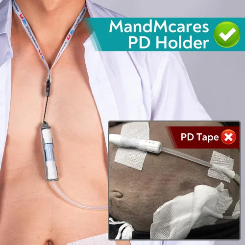 Miniatura 4 de Soporte patentado de transferencia de diálisis peritoneal para Baxter, accesorios para cinturón de soporte de catéter PD Gris