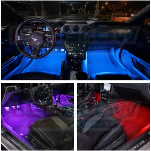Miniatura 4 de LEDGlow Kit de iluminación de neón LED multicolor Bluetooth de 6 piezas para automóviles y camiones, aplicación para teléfonos inteligentes, crea