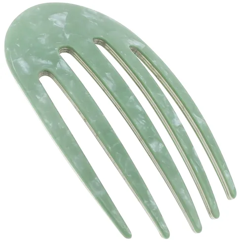 Miniatura 12 de Camila Paris CP3407 - Peine lateral francés pequeño redondeado, gris, hecho a mano, pinzas de pelo de sujeción fuerte para mujer, moño Chignon