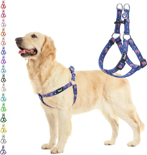 Miniatura 18 de PUPTECK arnés para perro para no jalar, reflejante, ajustable, básico, de nailon, chaleco para cachorro, para caminar al aire libre con etiqueta