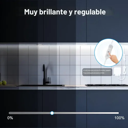 Miniatura 3 de Maylit Luces para debajo del gabinete enchufables, 3 piezas de iluminación ultra fina de 12 pulgadas para debajo del gabinete, luces súper Luz
