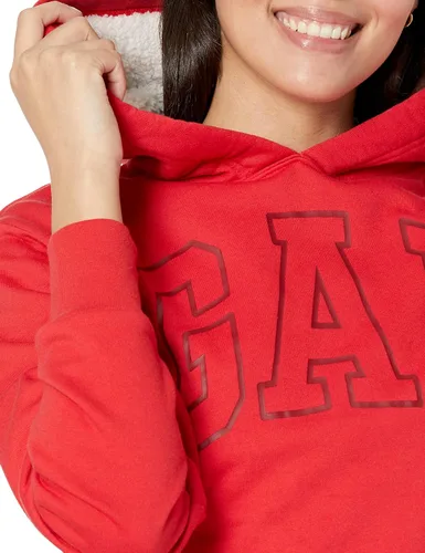 Miniatura 3 de GAP Sudadera con capucha con forro Sherpa con logotipo para mujer