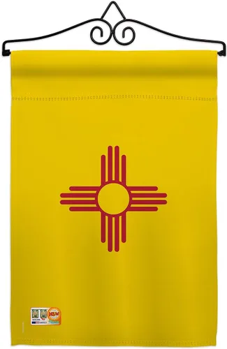 Miniatura 12 de Bandera de jardín de Estados Nuevo México Set de madera Regional Estados Unidos Territorios Americanos República País Particular Área Pequeña