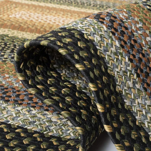 Miniatura 5 de SAFAVIEH Alfombra Lavable Colección Trenzada para Exteriores - 2' x 3', Multicolor, Hecha a Mano y Reversible, No Desprende Pelusa y Fácil