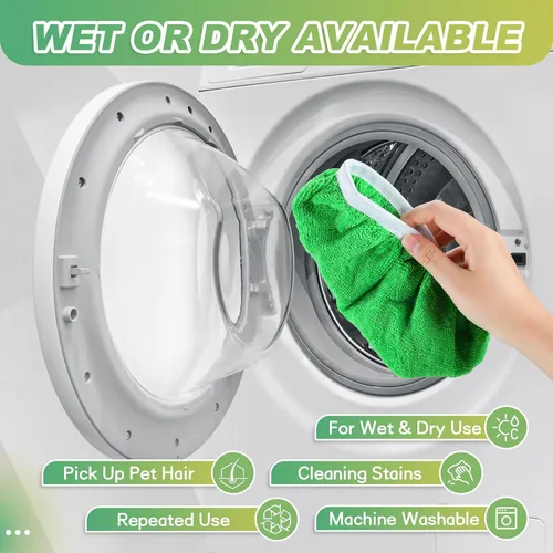 Miniatura 4 de Ziliny 32 almohadillas reutilizables de microfibra lavables de microfibra compatibles con Swiffer Refill paños de barrido en seco para limpieza