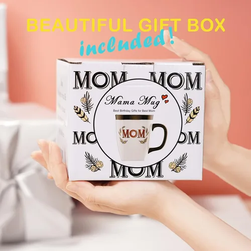 Miniatura 3 de Taza de café de cerámica para mamá, de 16 onzas, divertida taza de café para mujeres, mejor día festivo, Navidad, día de la madre, cumpleaños