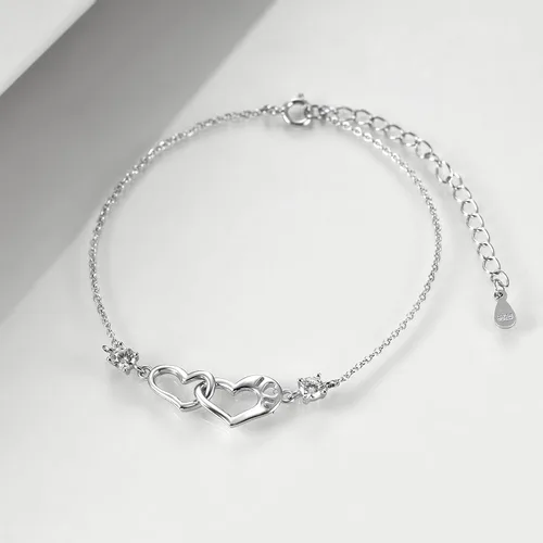 Miniatura 4 de POPLYKE Pulsera de plata de ley 925 con infinitovacaalacruzcorazón para mamá e hija, joyería para regalos de cumpleaños